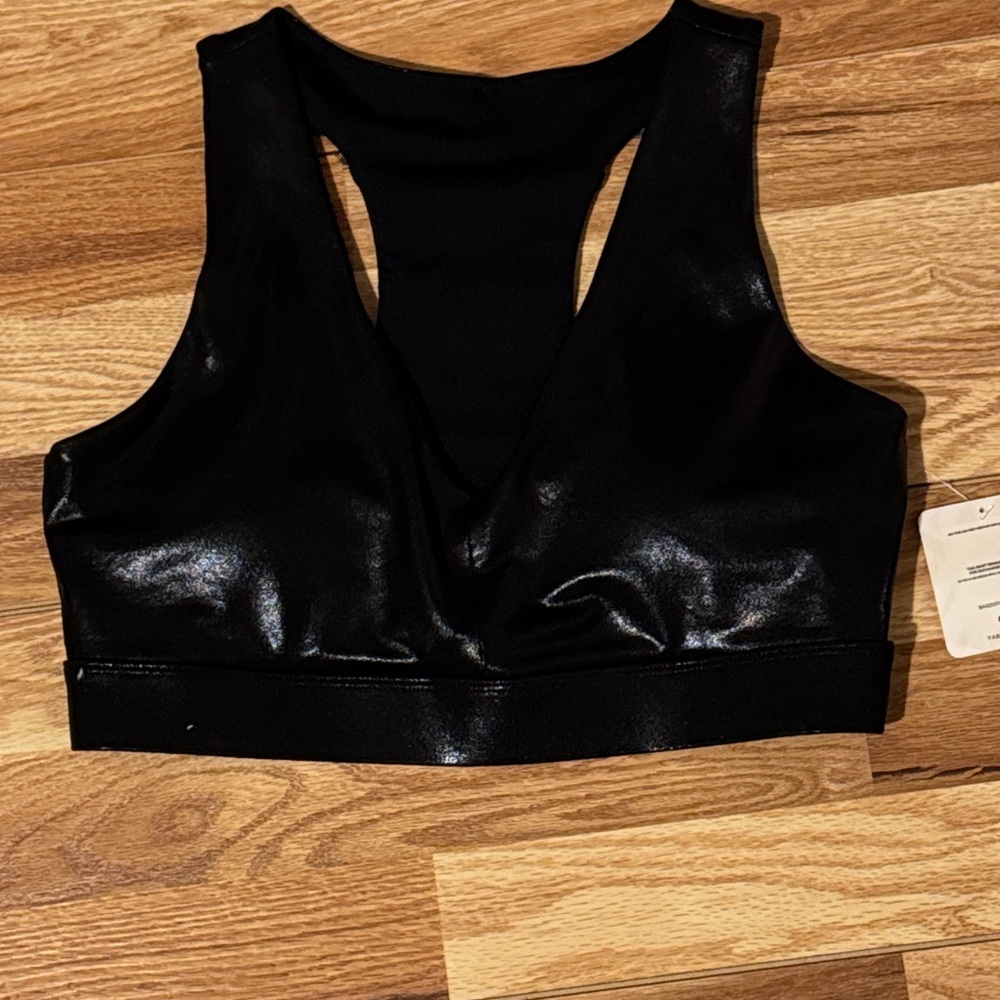 Fabletics Shimmering Black Sports Bra